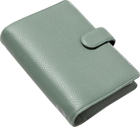 Filofax Norfolk Organizer, Personal Size, Sage - Soft, Full-Grain Leather, Six Rings, Week-to-View Calendar Diary, Multilingual, 2025 (C022636-25) in Saudi Arabia