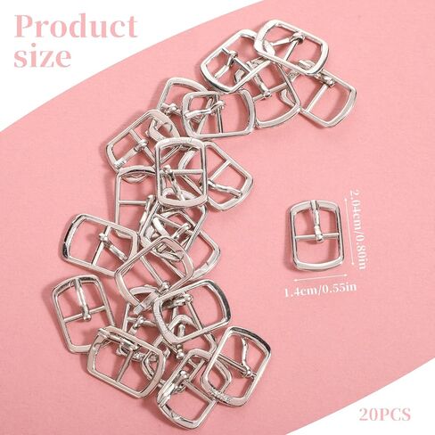 20 قطعة من أبازيم الأحذية المعدنية ذات الشق الواحد، أبازيم منزلقة قابلة للتعديل، إبزيم دوار متعدد الأغراض للحرف الجلدية، دبوس صناعة الأجهزة لحقيبة الأحذية وحزام الجلد وحقيبة الظهر وحافظة بديلة in Kuwait