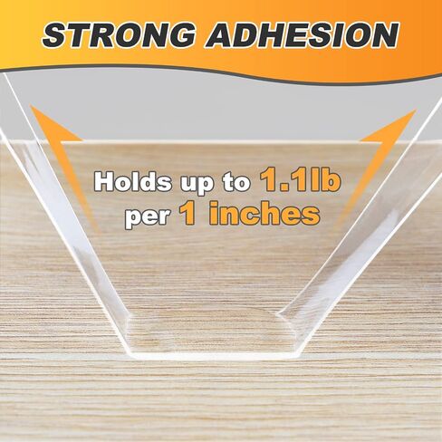 Double Sided Tape Heavy Duty, Clear Mounting Tape Waterproof Transparent Tape,16.4FT Two Sided Adhesive Tape, Removable Wall Tape Sticky Poster Tape for Home,Office in Kuwait