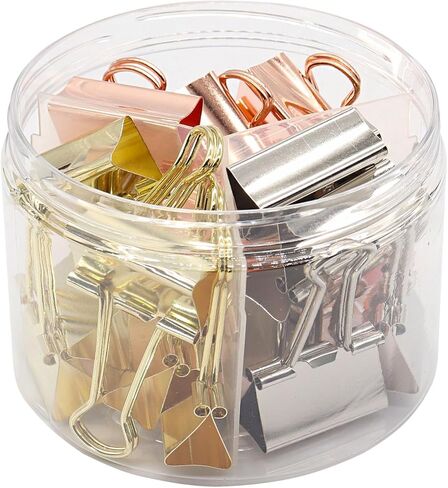 Binder Clips Paper Clamps Paper Clips, 0.75inch (19mm), 3 Colored Set, 72 Pcs Small Size Office Clips for Home School and Business in Saudi Arabia