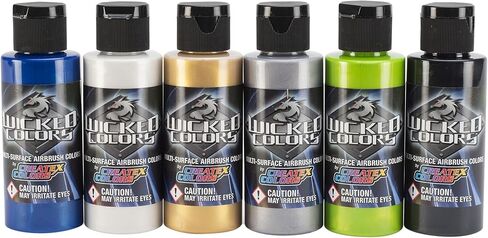 Wicked Colors W101-00 2-Ounce Wicked Primary Set Airbrush in Kuwait