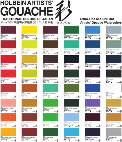 Holbein Irodori Artist Gouache - Autumn, Set of 12, 15 ml, Tubes in Saudi Arabia