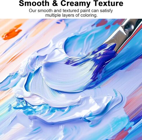 Nicpro 14 Colors Large Bulk Acrylic Paint Set (16.9 oz, 500 ml) Non Toxic Art Painting Supplies for Multi Surface Fabric Canvas Wood Leather Stone, Craft Paint for Kid & Adult with Color Wheel in Saudi Arabia