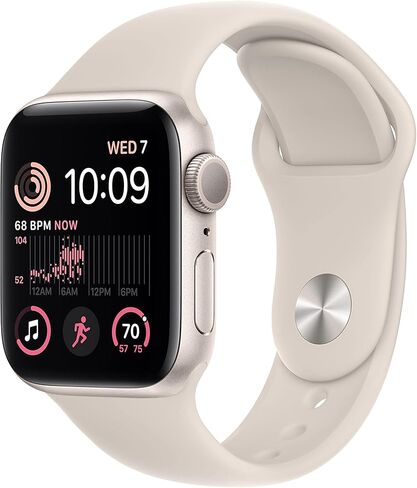Apple Watch SE (2nd Gen) (GPS, 44mm) - Midnight Aluminum Case with Midnight Sport Band, M/L (Renewed) in Kuwait