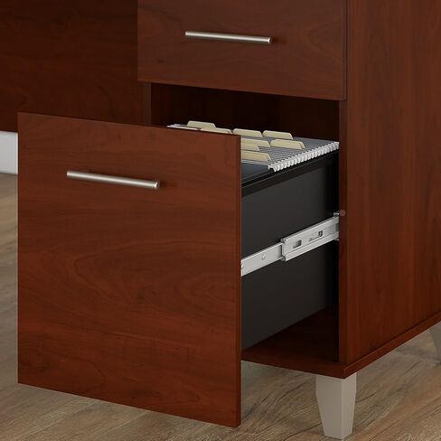 Bush Furniture Somerset L Shaped Desk with Hutch and Lateral File Cabinet in Saudi Arabia