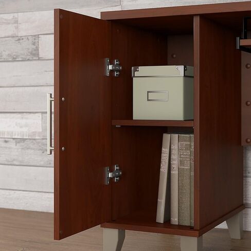 Bush Furniture Somerset L Shaped Desk with Hutch and Lateral File Cabinet in Saudi Arabia
