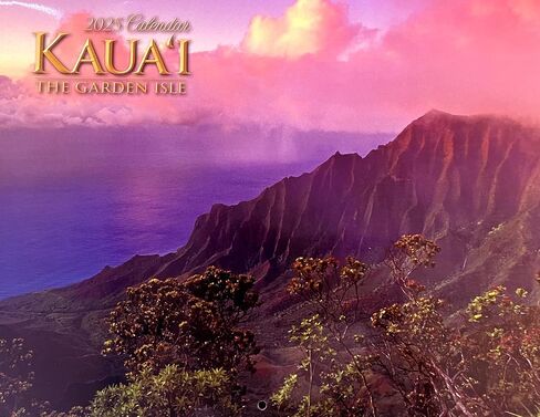 Islander Hawaii Hawaiian 2025 Twelve Month Wall Calendar (Kauai The Garden Isle) in Saudi Arabia
