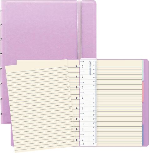 FILOFAX Refillable Pastel Notebook, A5 (8.25" x 5") Vista Blue - 112 Cream moveable pages - Index, pocket and page marker (B115051U) in Saudi Arabia