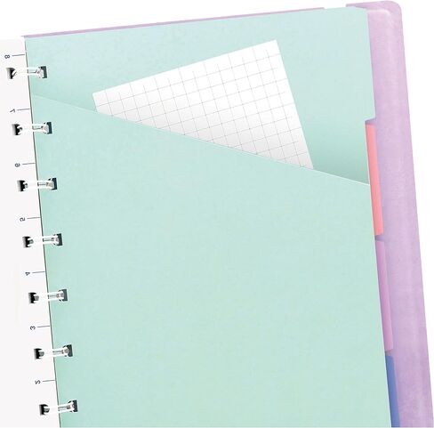 FILOFAX Refillable Pastel Notebook, A5 (8.25" x 5") Vista Blue - 112 Cream moveable pages - Index, pocket and page marker (B115051U) in Saudi Arabia