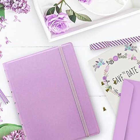 FILOFAX Refillable Pastel Notebook, A5 (8.25" x 5") Vista Blue - 112 Cream moveable pages - Index, pocket and page marker (B115051U) in Saudi Arabia