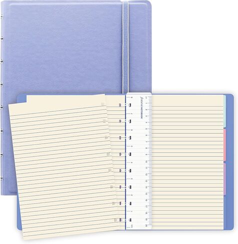 FILOFAX Refillable Pastel Notebook, A5 (8.25" x 5") Vista Blue - 112 Cream moveable pages - Index, pocket and page marker (B115051U) in Saudi Arabia