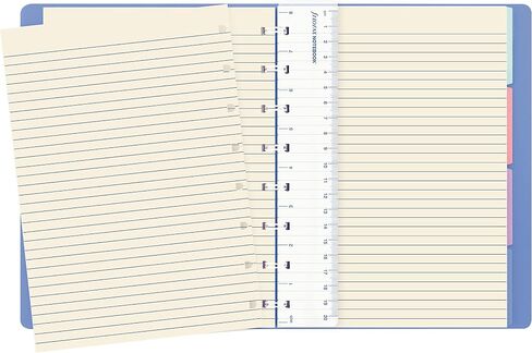 FILOFAX Refillable Pastel Notebook, A5 (8.25" x 5") Vista Blue - 112 Cream moveable pages - Index, pocket and page marker (B115051U) in Saudi Arabia