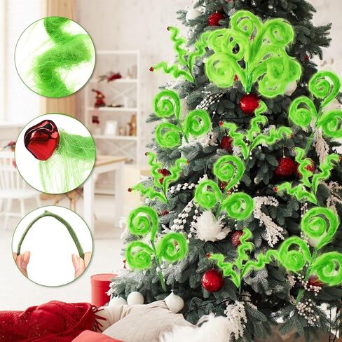 20 جهاز كمبيوتر شخصى شجرة عيد الميلاد فروي أخضر يختار 13 '' 11 '' الأخضر مجعد يختار ينبع وبريق التوت ينبع فروي قزم شجرة عيد الميلاد زخرفة لشجرة عيد الميلاد زينة إكليل زهرية حشو in Kuwait