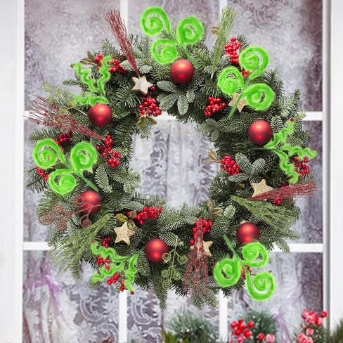 20 جهاز كمبيوتر شخصى شجرة عيد الميلاد فروي أخضر يختار 13 '' 11 '' الأخضر مجعد يختار ينبع وبريق التوت ينبع فروي قزم شجرة عيد الميلاد زخرفة لشجرة عيد الميلاد زينة إكليل زهرية حشو in Kuwait