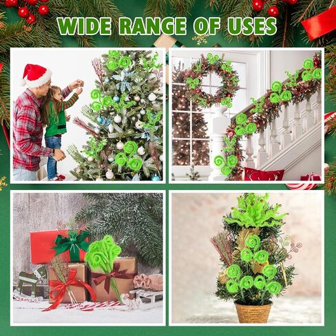 20 جهاز كمبيوتر شخصى شجرة عيد الميلاد فروي أخضر يختار 13 '' 11 '' الأخضر مجعد يختار ينبع وبريق التوت ينبع فروي قزم شجرة عيد الميلاد زخرفة لشجرة عيد الميلاد زينة إكليل زهرية حشو in Kuwait