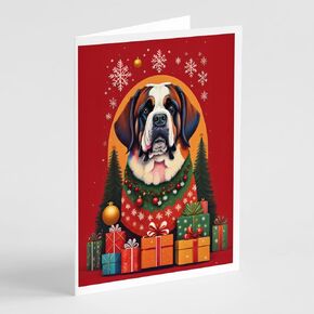 Caroline's Treasures DAC3151GCA7P Rottweiler Holiday Christmas Greeting Cards Pack of 8 Blank Cards with Envelopes Whimsical A7 Size 5x7 Blank Note Cards