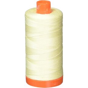 خيط قطن Aurifil Mako صلب 50 وات 1422 ياردة ليمون فاتح