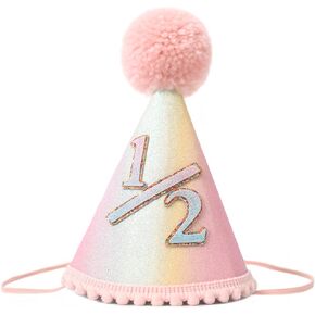 Half Birthday Rainbow Hat - COSTUME HEADWEAR - Hat - Rainbow Birthday Celebration - For Baby - Children's Mini Size - Hand Wash Only