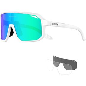 KAPVOE Polarized Cycling Glasses Sports Sunglasses, UV400 Protection Running Fishing Driving Baseball Glasses for Men Women