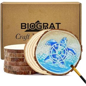 2 Inch Wood Slices Discs Ornaments for Crafts, 80 Pcs 2-2.4 inches Diameter 0.2 inches thickniss