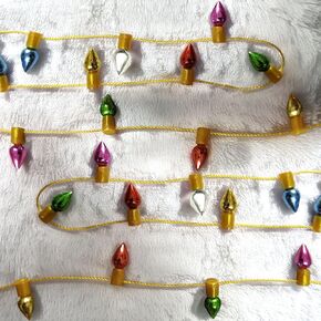 Decorative Miniature Christmas Lights with Electroplated Beads for Dollhouse (Green Line)