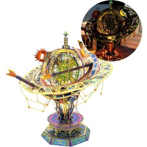 MU 3D Metal Puzzles for Adults Twelve Constellations, Metal Model Kits Building Brain Teaser Miniature Zodiac Palace Landscape Architecture Horoscope, DIY Sets Birthday Gift Home Desk Decor
