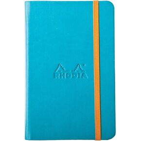 Rhodia 118647C - دفتر ملاحظات صلب فيروزي - A6 - مسطر - 192 صفحة - ورق كليرفونتين العاجي 90 جم/م - إشارة مرجعية، إغلاق مرن - غطاء من الجلد الصناعي - مجموعة Rhodiarama in Kuwait