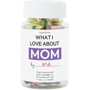 What I Love About Mom Personalized Bottle, DIY Kit from Daughter and Son, Best Mom Ever Presents, Mother's Day and Easter Gifts for Women, Easter Basket Stuffers for Appreciation