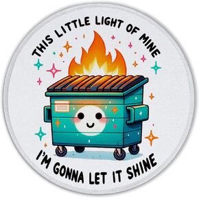 لوحة ماوس Dumpster Fire، لوحة ماوس Dumpster Fire هذه من Little Light of Mine لأجهزة الكمبيوتر المحمولة اللاسلكية وملحقات مكتب الكمبيوتر المحمول، هدية Dumpster Fire، لوازم مكتبية مضحكة، 7.9 × 7.9 بوصة