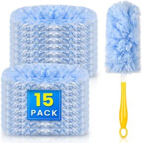 Dusters Heavy Duty Multi-Surface Duster Refills for Swiffer Duster, 30 Count Duster Refills with 1 Handle for Swiffer Feather Dusters, Unscented Disposable Duster Kit