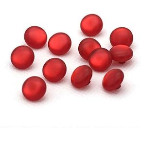 50pcs/Pack Red Resin Colored Shirt Pearl Buttons，Hand Sewn Button， for Craft Sewing Fasteners