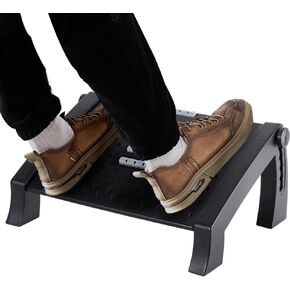 Foot Rest, Six Heights Adjustable Foot Rest for Under Desk at Work, Ergonomic Foot Stool for Under Office Desk, Under Desk Footrest with Foot Massage Roller, Office Leg Rest (Classics)
