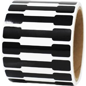 Black Blank Tamper Evident Labels 0.5 x 2.75 Inch 500 Total Clear Stickers - Tamper Proof Stickers, Ideal for Food Delivery, Food Packaging, Envelope Seals, Product Protection