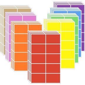 STARLIBOO 3"X5" Rectangle Color Coding Labels, Removable Square Label Inventory Stickers, Permanent Warehouse Moving Box Square Label (250Labels, Yellow)