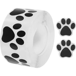 MECCANIXITY Adhesive Label Stickers Pink 600Pcs Paw Prints Stickers 1.5inch Dog Paw Bear Paw Stickers for Children Teacher Fit Crafts Party