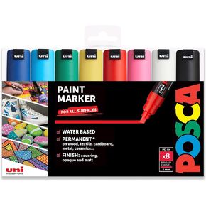 posca PC-8K ART MARKER PENS PACK OF 8 Assorted Colours