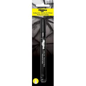 Higgins India Ink Pump Marker, 1mm Cone Tip Nib, Black Ink, 1 Each