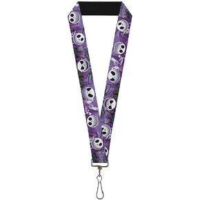 Buckle Down Lanyard-1.0-Jack Expressions/Ghosts in Cemetery Purples/