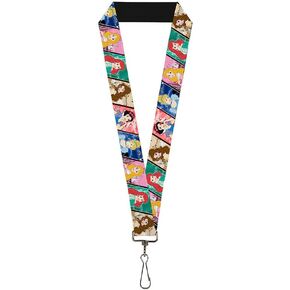 Buckle Down Lanyard-1.0-Disney Princess Poses/Castle Blocks