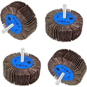 LINE10 Tools 12pc Flap Sanding Wheels for Drill and Die Grinder Wood and Metal, Assorted Kit Comes in 60, 80, 100, 240 Grit