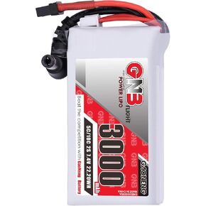 GAONENG GNB 2S 3000mAh 7.4V 5C for Fatshark HDO DJI Goggles LiPo Battery Pack with XT30 & DC5.5 Plug LED Power Indicator