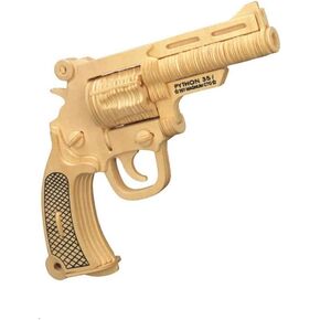Himine 3D Jigsaw Puzzle DIY Wooden Weapon Simulation (Wood-Pistol)