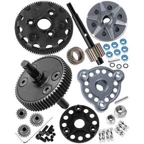 Upgrades Parts 48P&90T Spur Gear&Transmission Gear&Slipper Clutch&Slipper Rebuild Kit&Pressure Plate for 1/10 Rustler/Slash/Stampede/Bandit 2WD(VXL),Navy Blue