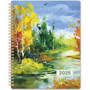 2025 Planner - 2025 Calendar Planner Weekly and Monthly, Jan. 2025 - Dec. 2025, 8" x 10", 2025 Planner Spiral Bound, Twin-wire Binding - Golden Autumn