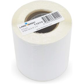 Glossy Inkjet Labels 4" x 4" for Epson TM-C3500, TM-C3400, Primera LX500 and LX400, 300 Labels/Roll on a 2 Inch Core
