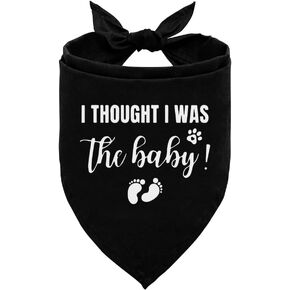 I Thought I was The Baby Dog Bandana, Dog Bandana, Dog Scarf Accessories, Dog Triangle Scarf, Dog Bandana for Large Dog, Pregnancy Announcement Dog Bandana, Dog Bandana Pet Scarf (L)