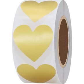 Hybsk 1000pcs Heart Stickers 30mm White Love Labels for Crafting Scrapbooking Envelope Seals (White)