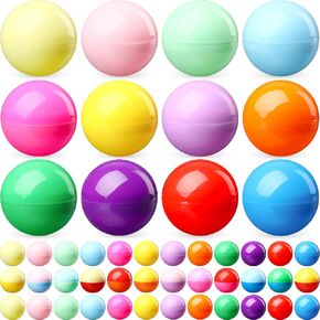 120 Pcs 2 Inch Empty Vending Machine Capsules Colored Round Capsules Toy Bulk Gumball Machines Plastic Balls Small Plastic Containers for Easter Party Favor Themed Gift(Classic)