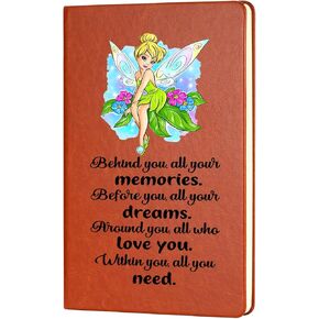 Tinkerbell Movie Fans Gifts Leather Notebook All You Need is Faith Trust and a Little Pixie Dust Journal Notebook Movie TV Fans Gifts Birthday Gifts for Women Sister Friends (whenever you find)