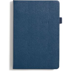 Blue Sky 2025 Weekly and Monthly Planner Calendar, January 2025 - December 2025, 5" x 8", Faux Leather Cover, Laminated Tabs, Bookbound, Storage Pocket, French Navy (French Navy- 2025, 5" x 8")